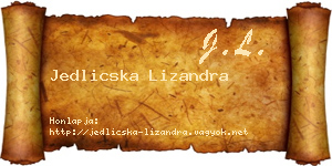 Jedlicska Lizandra névjegykártya